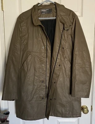 PORSCHE P1000 Mediano Marrón/Gris Gabardina Abrigo Chaqueta RARO Foto 1 de 4