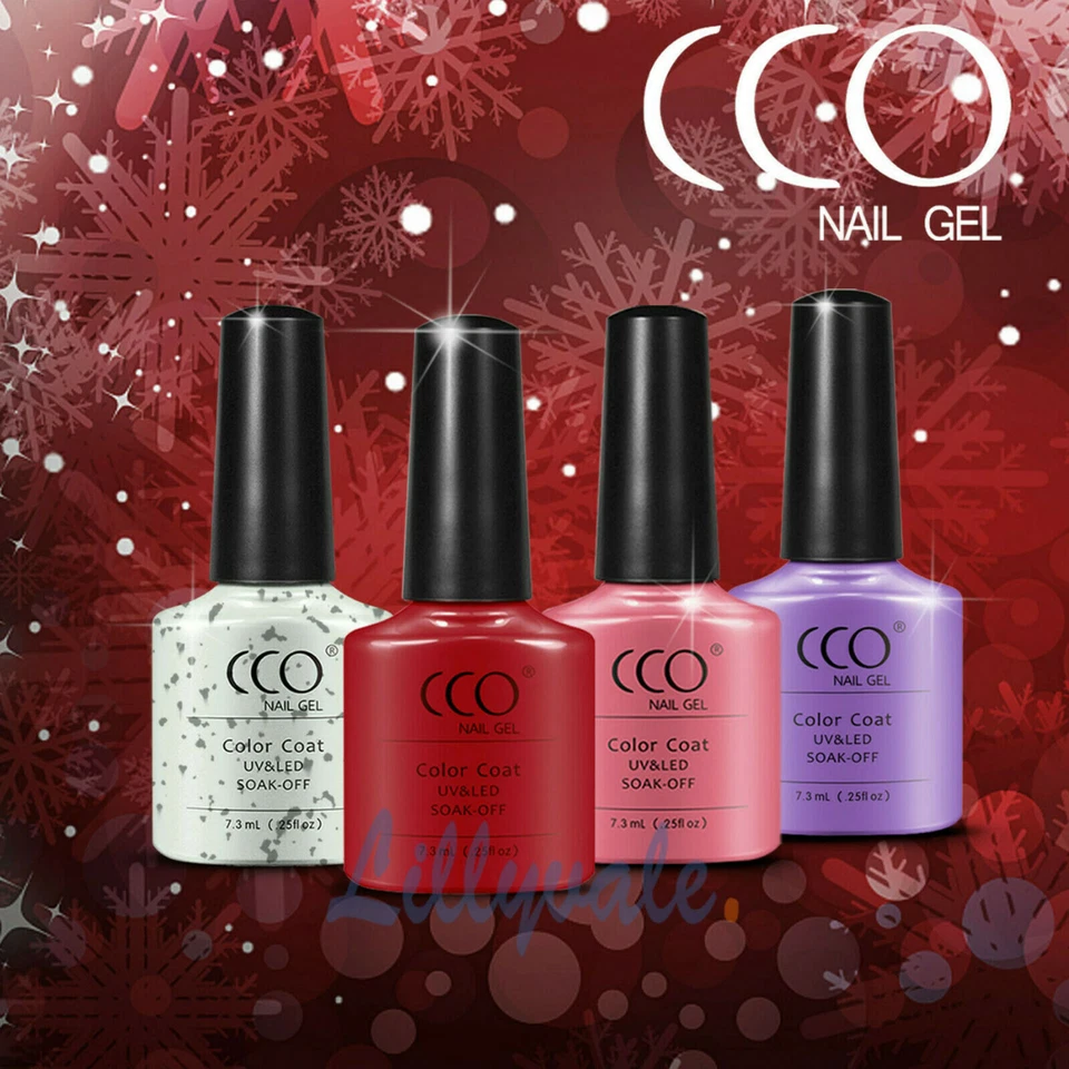 NEW CCO UV Led Soak Off Nail Art Gel Polish Full Color Top Base Coat 7,3ml