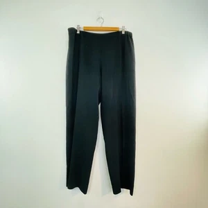 Marina Rinaldi (Max Mara) Sz 25 (18) Black Crepe Slim Leg Pants Designer Italy - Picture 1 of 12