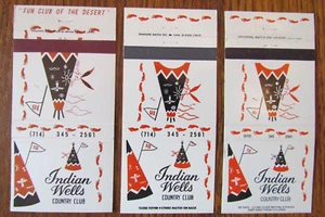 GOLF CLUB MATCHBOOK COVERS: INDIAN WELLS COUNTRY CLUB PALM DESERT, CALIFORNIA -C - Picture 1 of 1
