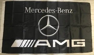 MERCEDES BENZ AMG 3x5ft FLAG BANNER DRAPEAU MAN CAVE GARAGE - Imagen 1 de 1