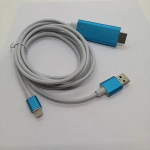 For iPhone 14 13 12 11 8 7 iPad HDMI Mirroring Phone to TV HDTV Adapter AV Cable - Picture 1 of 16