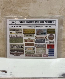 VERLINDEN PRODUCTIONS #PC DA 35-009, GERMAN COMMERCIAL SIGNS, DECALS - Picture 1 of 3