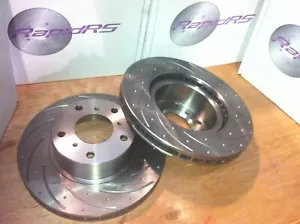 Disc Brake Rotors to suit Toyota Landcruiser 80 Series 1992-98 Slotted UPG Front - Picture 1 of 4