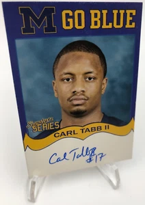TK Legacy CARL TABB II AUTO Signed M GO BLUE Card MGB140 MICHIGAN WOLVERINES - Picture 1 of 6