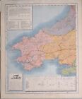 1884 Contea Mappa Western Galles Minerla Produrre Cardiganshire Carmarthen