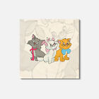 Aristocats Cat Cartoon 4'' X 4'' Square Wooden Coaster