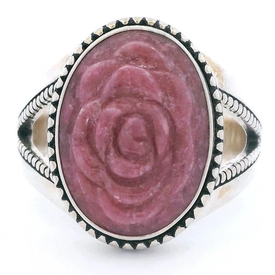 Anel esculpido em rodocrosita prata esterlina Relios Carolyn Pollack - Imagem 1 de 3