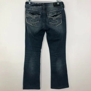 Silver Suki Mid Boot 28x33 ALTERED (Act 29W 29L) Women's Stretch Denim Jeans - Picture 1 of 12