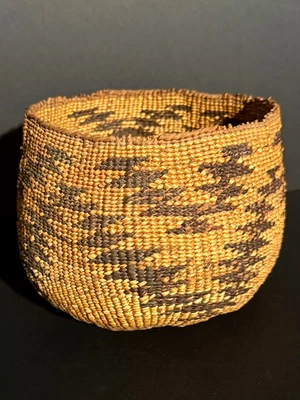 EXCEPCIONAL CESTA DEL NORTE DE CALIFORNIA, HERMOSA EDAD Y PÁTINA, EXCELENTE, C1890, SIN RESERVA Foto 1 de 4