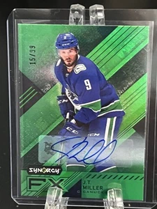 J.T. MILLER----2021-22 SYNERGY----GREEN---FX---AUTOGRAPH----15/99--FREE SHIPPING - Picture 1 of 2
