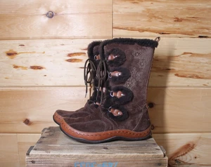 The North Face Abby II Waterproof Primaloft 200G Lace Boots Women's Sz 9 Brown - Picture 1 of 11