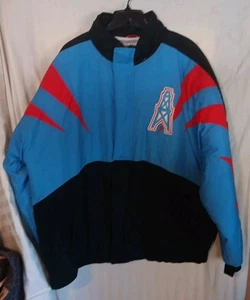 Vintage NFL Houston Oilers Authentic Pro Line by Apex One 80s puffer jacket XL  - Picture 1 of 9