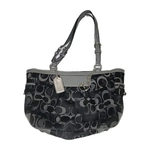 Coach Black Optic Signature Gallery Tote E0982-F13762 Classic Vintage Y2K Business * - Bild 1 von 18