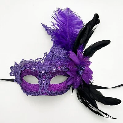 Mascarada Máscara Veneciana Media Cara Disfraz Juegos con disfraces Encaje Máscara de Ojos Máscara de Mardi Gras Foto 1 de 4