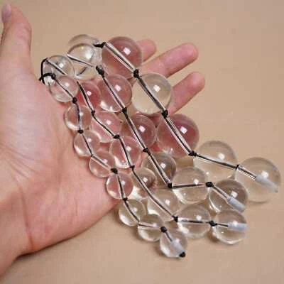 Consolador de cuentas de vidrio tapón anal bolas vaginales masajeador punto G para adultos juguetes sexuales pequeño Foto 1 de 4