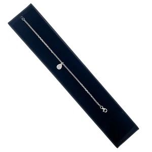 bracciale in argento anallergico 925 con pendente a goccia regalo donna - Foto 1 di 3