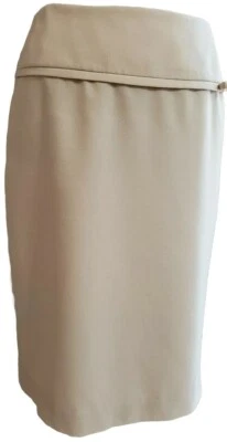 Falda Amanda Smith Talla 6 Caqui Cremallera Abertura Debajo de la Rodilla Recta Traje de Negocios Foto 1 de 4