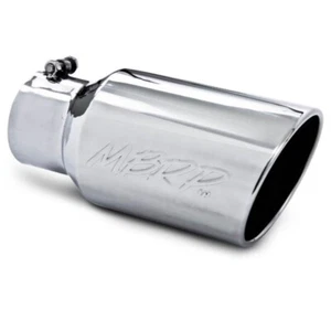 MBRP T5073 T304 Stainless Steel Exhaust Tip 6" Outlet 4" ID Inlet 12" Long Roll - Picture 1 of 4