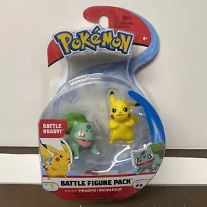 Pokemon Battle Figur Pack Pikachu & Bulbasaur Battle Ready S3 Wicked Cool Toys - Bild 1 von 2
