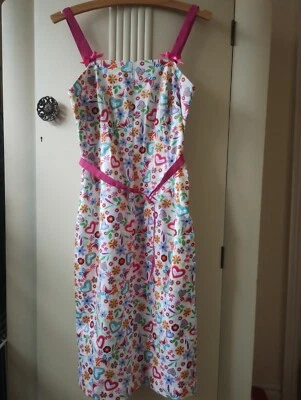 Vestido Bettie Page Floral Huesado Tirantes Sol Talla M Foto 1 de 4