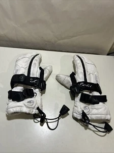Swany Ladies/Womens Medium Mittens White Leather W/ Zip Pockets Inc Lexi Straps - Picture 1 of 10