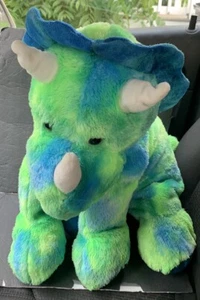 Dan Dee Triceratops 23" Plush Toy | Green Soft Stuffed Animal - Picture 1 of 7