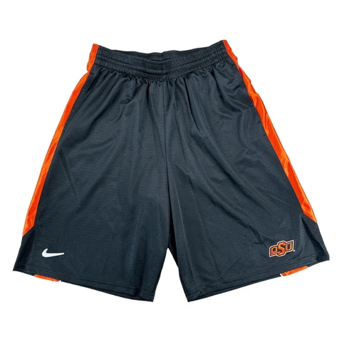 Nike Elite Oklahoma State Cowboys Shorts Embroidered Size Large Black Orange Cover