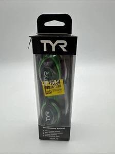 TYR Swim Goggles BLACK HAWK RACING Smoke Green Black Lightweight Performance New - Picture 1 of 2
