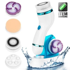 4 in 1 Rechargeable Electric Facial Cleansing Brush Set Face Body Exfoliating US - Picture 1 of 10
