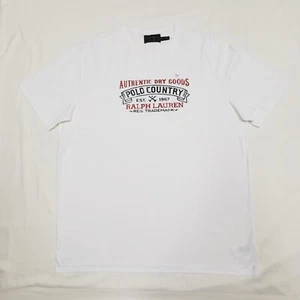 2XLT Polo Ralph Lauren White Polo Country Authentic Dry Goods T-Shirt 54" - Picture 1 of 7