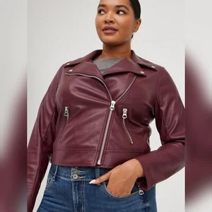 Chaqueta Moto Torrid Assymétrica Imitación Cuero 4X Nueva Con Etiquetas - Imagen 1 de 14