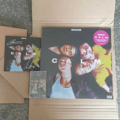 5 Seconds Of Summer 5S0S SEALED CALM limited edn pink Vinyl Cassette SIGNED ART  - Image 1 of 4