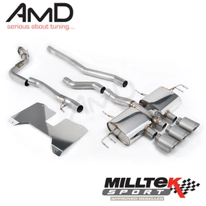 Milltek Civic Type R FL5 Catback Exhaust Non Resonated SSXHO277 Titanium Tips - Picture 1 of 2