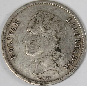 1946 (VENEZUELA) 25 CENTIMOS (SILVER) - Picture 1 of 2