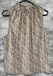 Pretty Ann Taylor Factory Women's Blouse Large. Sleeveless. Stretch Collar.... - Picture 1 of 6