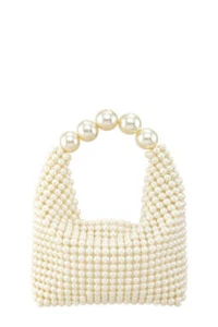 Bolso de mano cuadrado perla - Imagen 1 de 4
