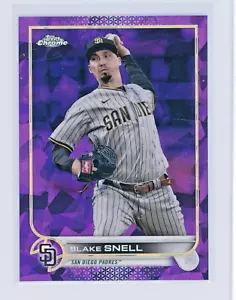 Blake Snell 2022 Topps Chrome Sapphire Edition PURPLE REFRACTOR SSP /10 Padres - Picture 1 of 2