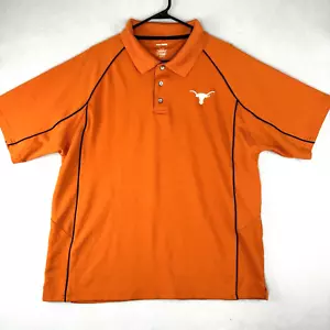 Texas Longhorns Polo Shirt Adult Large Burnt Orange Short Sleeve Casual Men - Picture 1 of 11