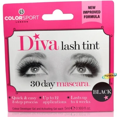 Colorsport Diva 30 Day Mascara Eyelash Dye Kit BLACK