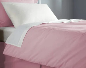 Flame Retardant Bed Linen Single Duvet Cover - Envelope End in Pink - Picture 1 of 2