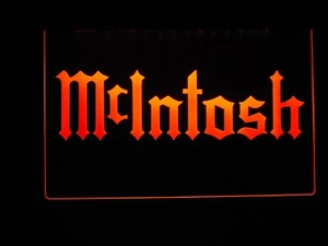 MCINTOSH HANGING ETCHED ACRYLIC LED SIGN - Picture 1 of 10