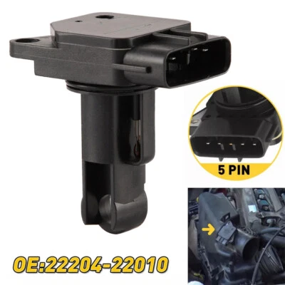 22204-22010 Mass Air Flow Meter MAF Sensor 5pin Fit For Toyota Denso Lexus Scion Foto 1 de 4