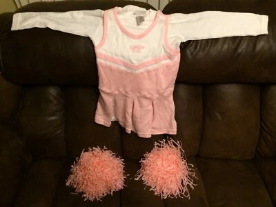 Virginia Tech Hokies Traje de Animadora Niña Pequeña Talla 4T Rosa/Blanco Foto 1 de 4