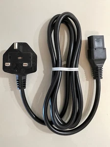 Cavo Alimentazione Per PC COMPUTER Monitor Stampante Presa Inglese 2 m - Afbeelding 1 van 13