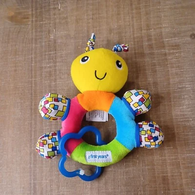 Tomy The First Years Wiggles 婴儿摇铃 毛绒感官玩具 牙胶色块 — 第 1/4 张图片