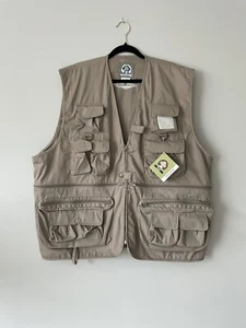 Uncle Milty Rothco Fishing Hiking Travel Tactical Vest Adult 2XL Khaki NWT - Picture 1 of 11