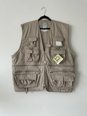 Uncle Milty Rothco Fishing Hiking Travel Tactical Vest Adult 2XL Khaki NWT - Image 1 of 4