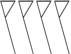 P-Form Beine 4er Set - 28 Zoll / 71 cm schwarz für Tisch Schreibtisch Konsole DT Ironcraft - Bild 1 von 6
