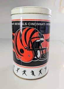 đŸ”¥Cincinnati Bengals Metal Tin Can Vintage Tin NFL License Football Rare - Picture 1 of 7